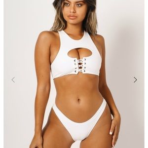 Kaohs swim bikini aria top white small BNWT